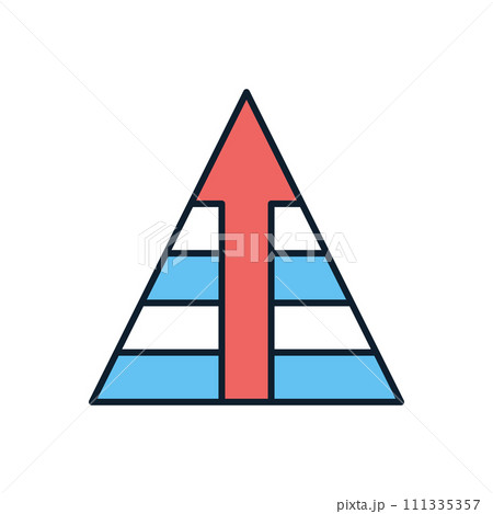 Pyramid with Arrow related vector icon Pyramid with Arrow related vector icon 111335357