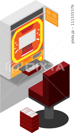 アイソメトリックなパチンコ台のイメージ素材 111335376