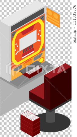アイソメトリックなパチンコ台のイメージ素材 111335376