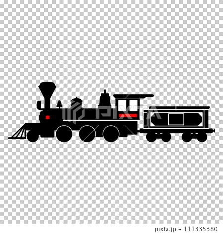 7100形 蒸気機関車 シンプルなイラスト 111335380