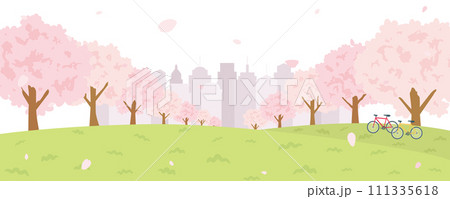 桜並木　春の風景 111335618