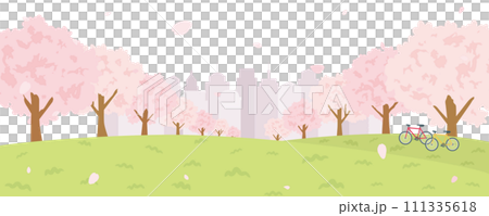 桜並木　春の風景 111335618