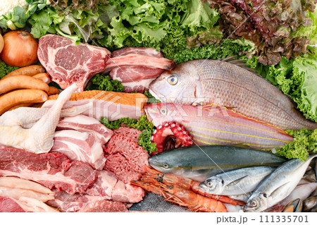 肉 魚 集合 肉 魚 集合 111335701