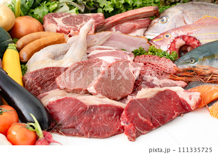 肉　野菜　魚　集合 111335725