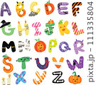 Halloween Alphabet  set vector for party and school 111335804