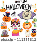 Halloween element vector set hand draw for Halloween cartoon 111335812