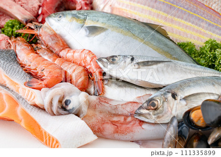 魚介類　シーフード　集合 111335899