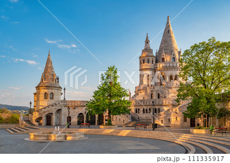Budapest Hungary, city skyline at Fisherman's Bastion Budapest Hungary, city skyline at Fisherman's Bastion 111335917