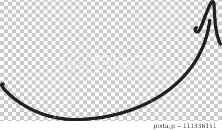 Handwritten arrow mark _ black 111336151