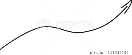 手書風の矢印マーク_黒 手書風の矢印マーク_黒 111336153