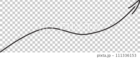 手書風の矢印マーク_黒 手書風の矢印マーク_黒 111336153