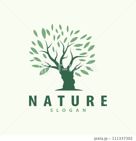 Play tree template illustration tree logo silhouette design plant vector inspiration 111337302