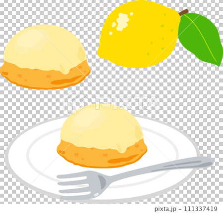 Lemon cake and lemon Lemon cake and lemon 111337419