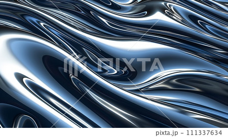 Liquid metallic texture with waves 111337634