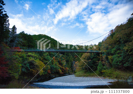 紅葉の名所　岐阜　多良峡森林公園 111337800