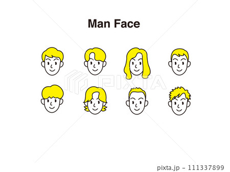 人物　男性　顔　アイコン 111337899