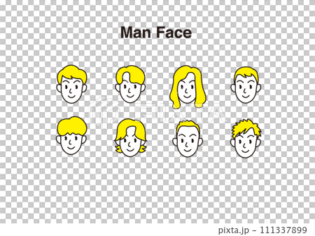 人物　男性　顔　アイコン 111337899