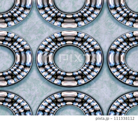 3D pattern background tile with embossed color abstract fractal art 3D pattern background tile with embossed color abstract fractal art 111338112