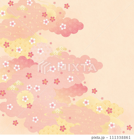 背景素材-和柄桜2024-2 111338861