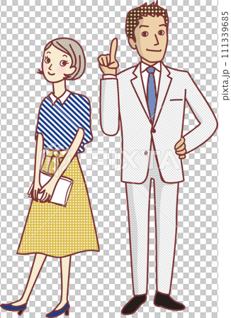 若い男女のビジネスマン 111339685