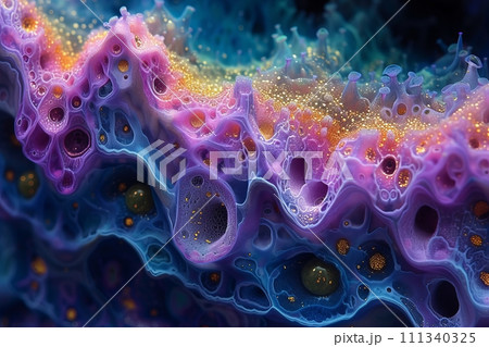 惑星の海のインク流: 色と形のシンフォニー AI画像 4 111340325