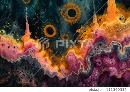 惑星の海のインク流: 色と形のシンフォニー AI画像 10 惑星の海のインク流: 色と形のシンフォニー AI画像 10 111340335