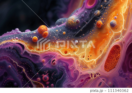 惑星の海のインク流: 色と形のシンフォニー AI画像 28 111340362