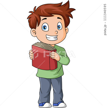 Cute little boy cartoon holding blank board Cute little boy cartoon holding blank board 111340595