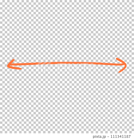 Orange Arrow Line Two Way Or Double Arrow...のイラスト素材 [111341187] - PIXTA
