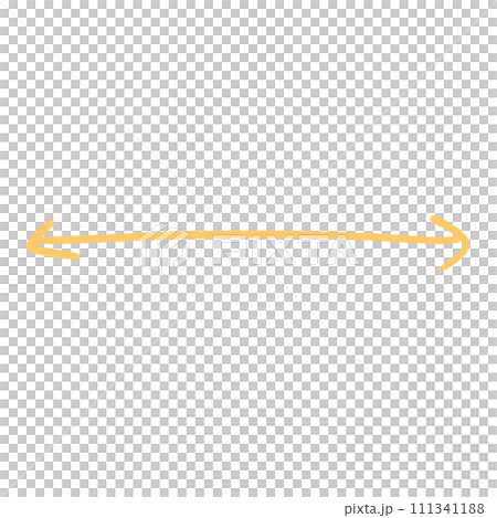 Yellow Arrow Line Two Way Or Double Arrow...のイラスト素材 [111341188] - PIXTA