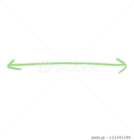 Green Arrow Line Two Way Or Double Arrow Sketch Arrow Line Element 111341190