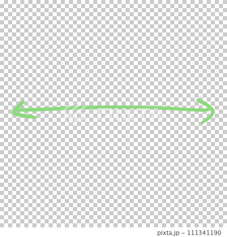 Green Arrow Line Two Way Or Double Arrow Sketch Arrow Line Element 111341190