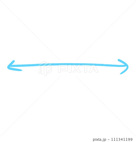 Light Blue Arrow Line Two Way Or Double Arrow...のイラスト素材 [111341199] - PIXTA