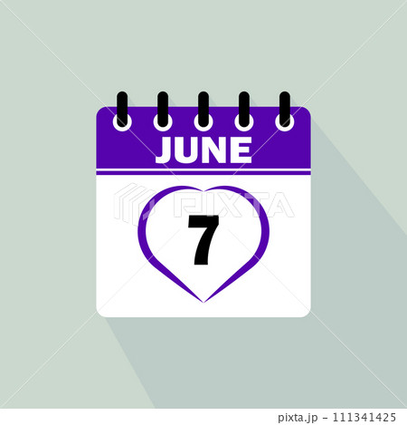 Icon calendar day - 7 June 111341425