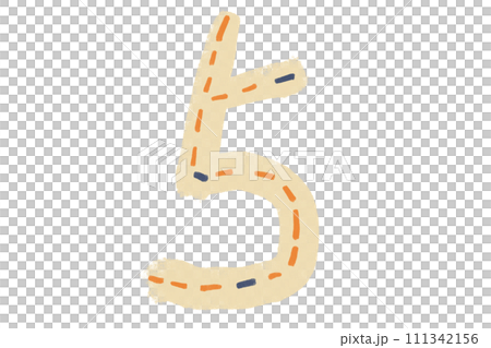 5 可愛數字的手寫插圖 111342156