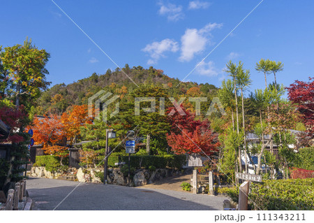 秋の京都 紅葉と嵯峨鳥居本の町並み 秋の京都 紅葉と嵯峨鳥居本の町並み 111343211