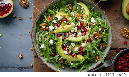 Avocado Pomegranate Arugula Salad 111344000