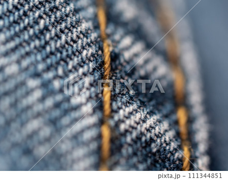 Texture and seam of denim fabric Texture and seam of denim fabric 111344851
