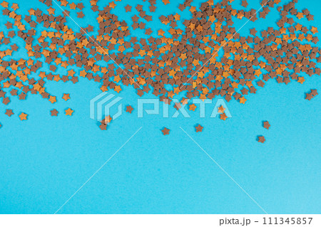 Cookie Stars Sprinkle, Sugar Star Pile, Candy Flakes, Sweet Brown Sprinkles Decoration, Candy Stars 111345857