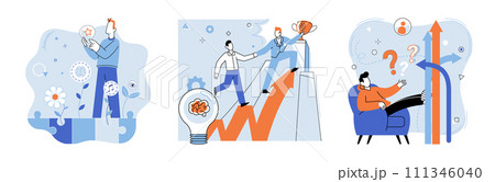 Motivation vector illustration. Achieving...のイラスト素材 [111346040] - PIXTA