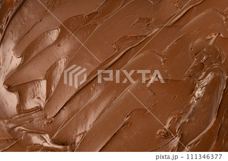 Melt Chocolate Texture Background, Chocolate Sauce Pattern, Cocoa Hazelnut Cream, Textured Chocolate 111346377
