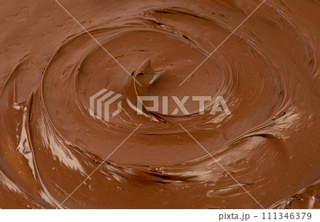 Melt Chocolate Texture Background, Chocolate Sauce Pattern, Cocoa Hazelnut Cream, Textured Chocolate 111346379