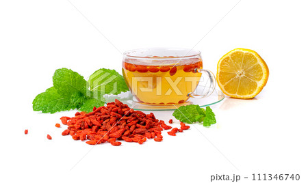 Goji Berry Tea Isolated, Lycium Barbaru Drink 111346740