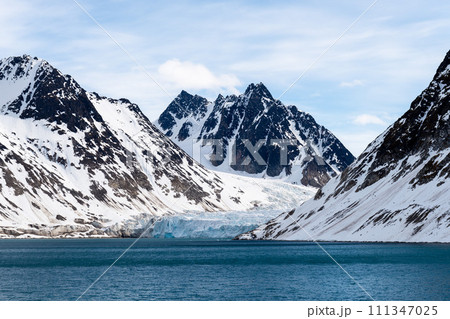 Arctic landscape with beautiful lighting in Svalbard Arctic landscape with beautiful lighting in Svalbard 111347025