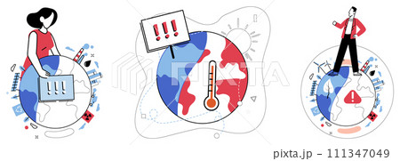 Climate vector illustration. A sustainable future requires meticulous attention to environmental protection and climate conservation Carbon emissions stain purity atmosphere, underscoring importance Climate vector illustration. A sustainable future requires meticulous attention to environmental protection and climate conservation Carbon emissions stain purity atmosphere, underscoring importance 111347049