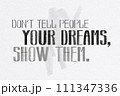 Motivational quote hand-written with flat pencil letters 111347336