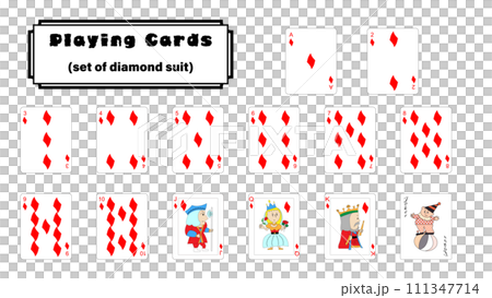 Playing card suit set (diamond) TypeF Playing card suit set (diamond) TypeF 111347714