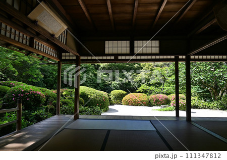 初夏の京都市 詩仙堂丈山寺 唐様庭園 111347812