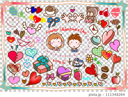 Valentine material full of hearts 111348264