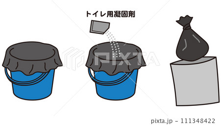 バケツを使った簡易トイレ トイレ凝固剤 防災用品 バケツを使った簡易トイレ トイレ凝固剤 防災用品 111348422